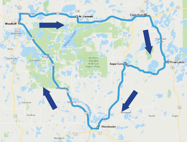 Bear Paw Route for Northwoods Transit Connections, Rhinelander, WI