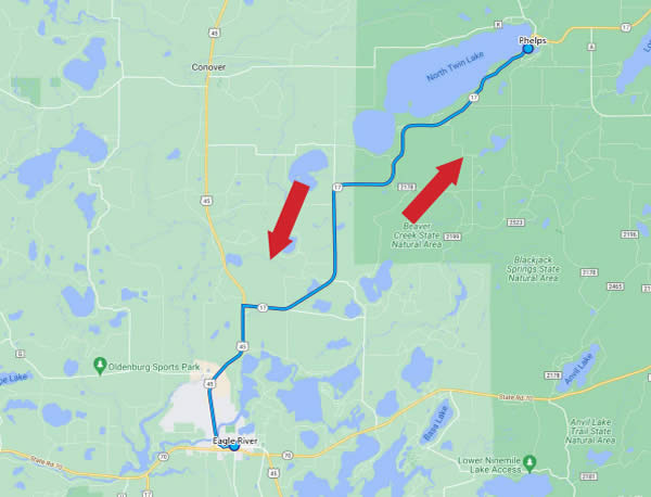 Bear Paw Route for Northwoods Transit Connections, Rhinelander, WI