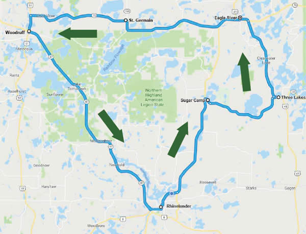 White Tail Route for Northwoods Transit Connections, Rhinelander, WI